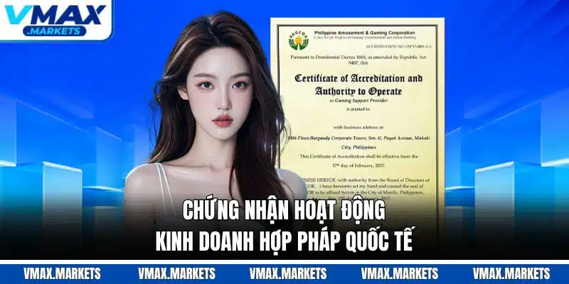 Chứng nhận hoạt động kinh doanh hợp pháp quốc tế
